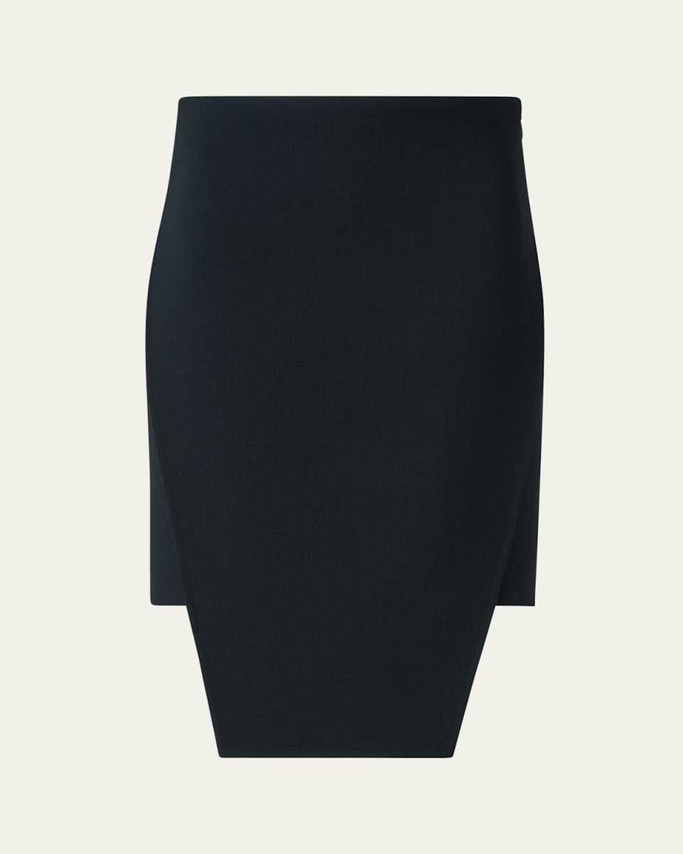 Trapezoid Apron Mini Skirt